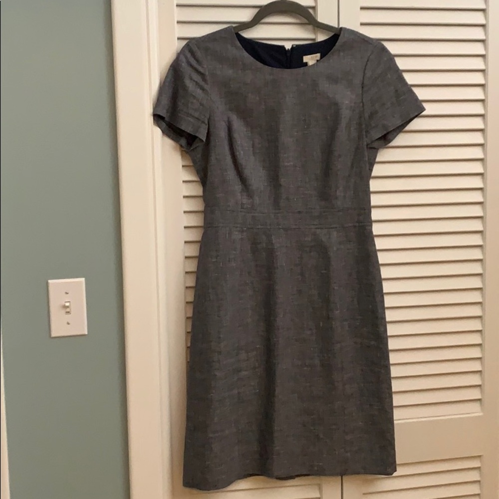 Navy tweed dress size 2 J.Crew